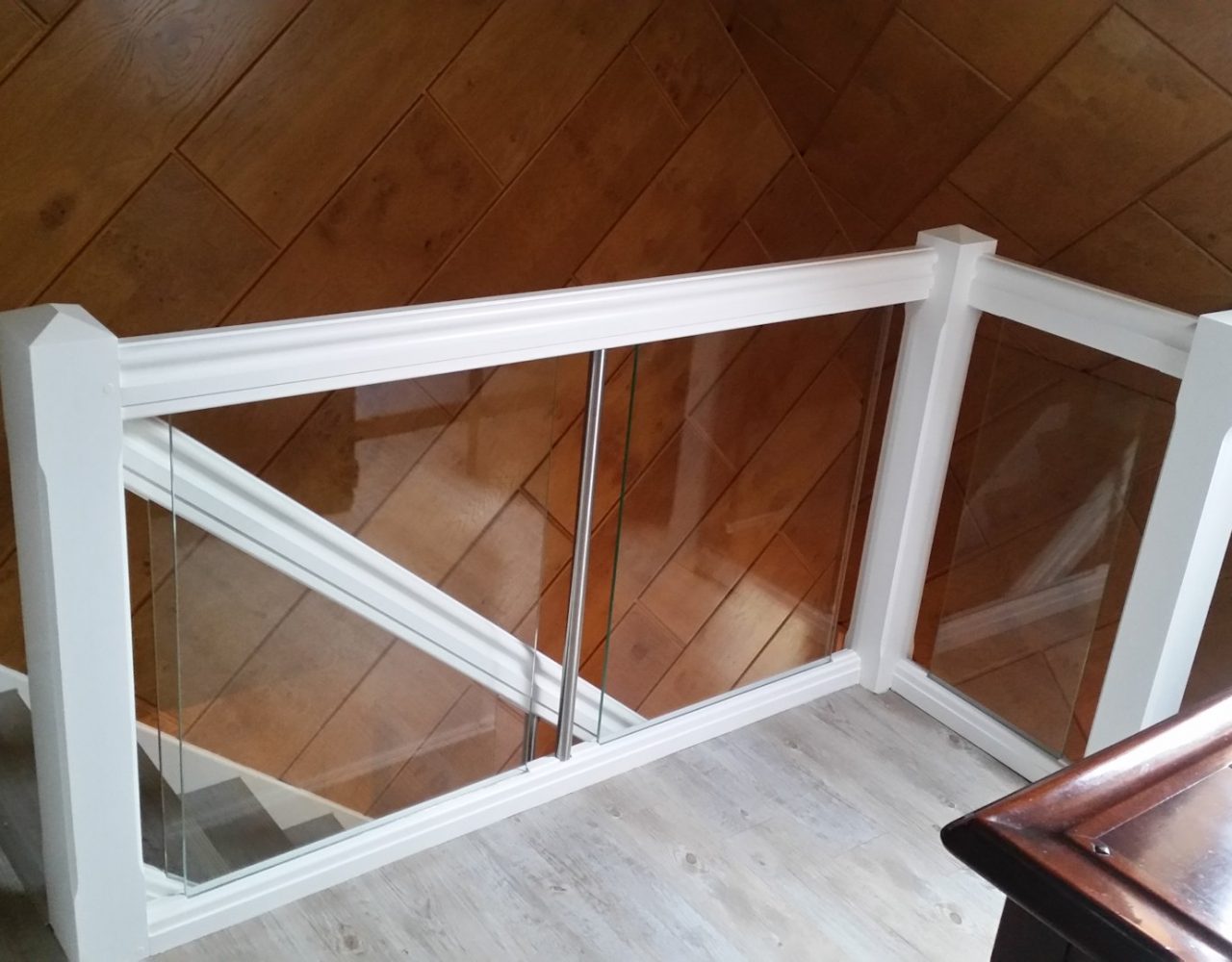 Rénovation esclier - Garde-corps panneaux vitrés